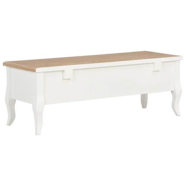 Móvel de TV 100x35x35 cm madeira branco - Image 3