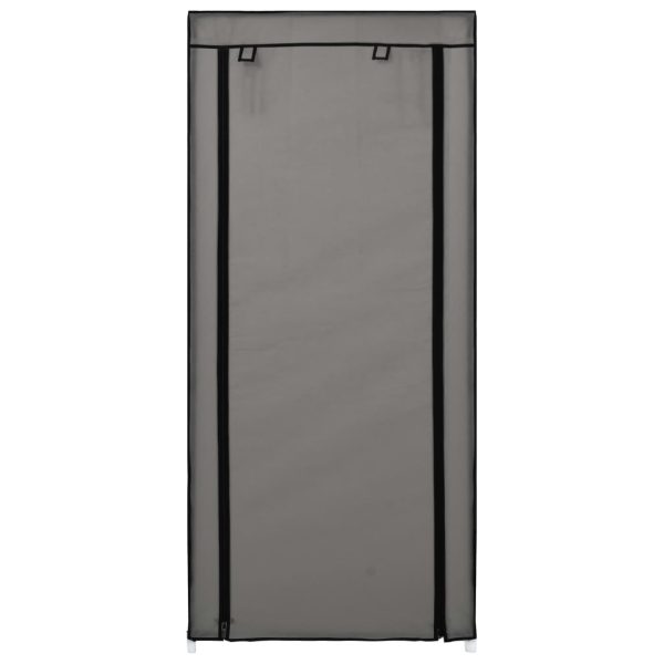 Sapateira com cobertura 58x28x106 cm tecido cinzento - Image 4