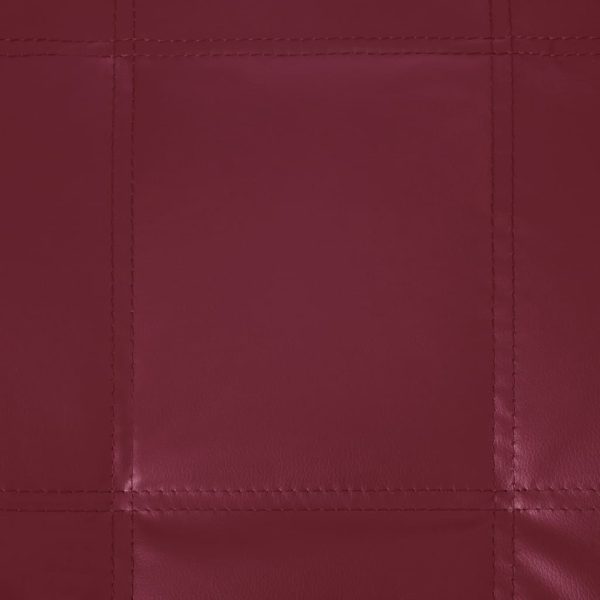 Chaise longue com almofada couro artificial vermelho tinto - Image 8