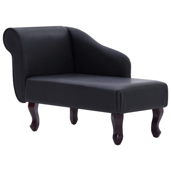 Chaise longue couro artificial preto - Image 2