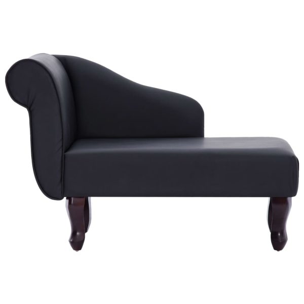 Chaise longue couro artificial preto - Image 3
