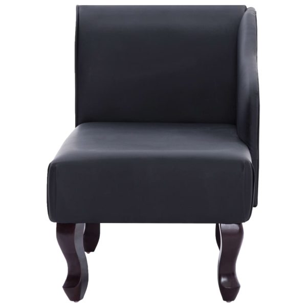 Chaise longue couro artificial preto - Image 4
