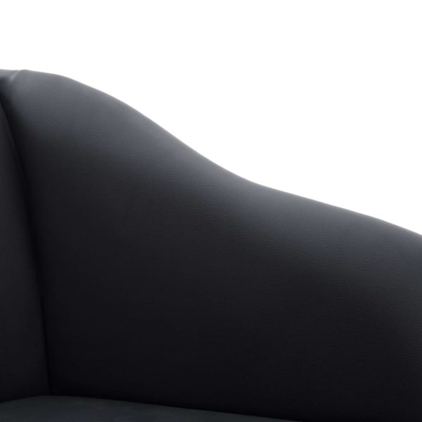 Chaise longue couro artificial preto - Image 6