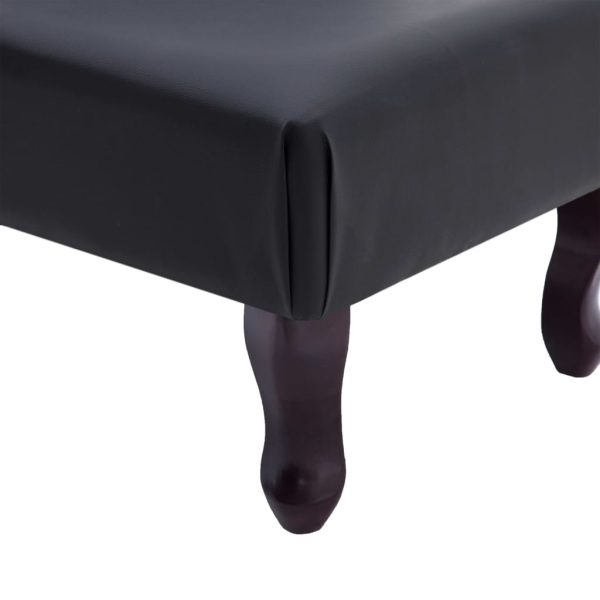 Chaise longue couro artificial preto - Image 7