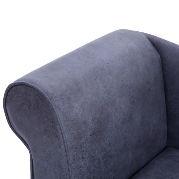 Chaise longue camurça artificial cinzento - Image 6
