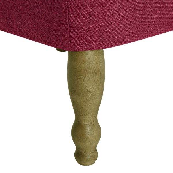 Cadeiras francesas 2 pcs tecido vermelho tinto - Image 7