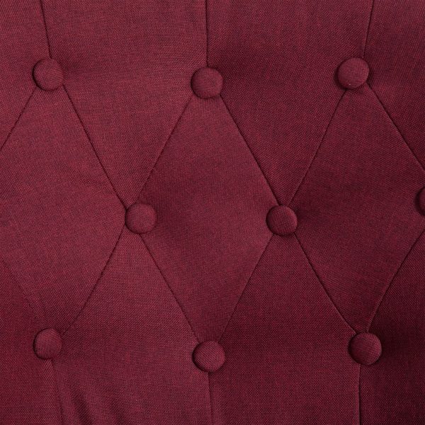 Cadeiras francesas 2 pcs tecido vermelho tinto - Image 8