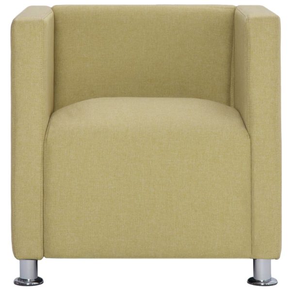 Poltrona em forma de cubo tecido verde - Image 3