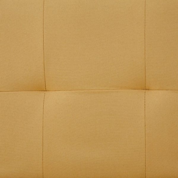 Sofá-cama com duas almofadas poliéster amarelo - Image 10