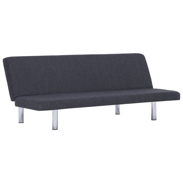 Sofá-cama poliéster cinzento escuro - Image 2