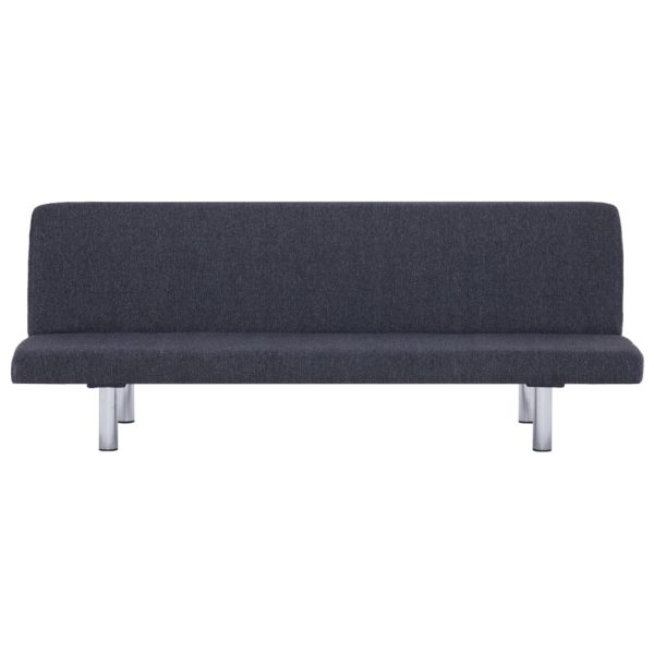 Sofá-cama poliéster cinzento escuro - Image 5