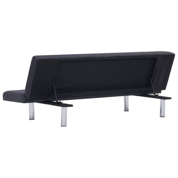 Sofá-cama poliéster cinzento escuro - Image 6