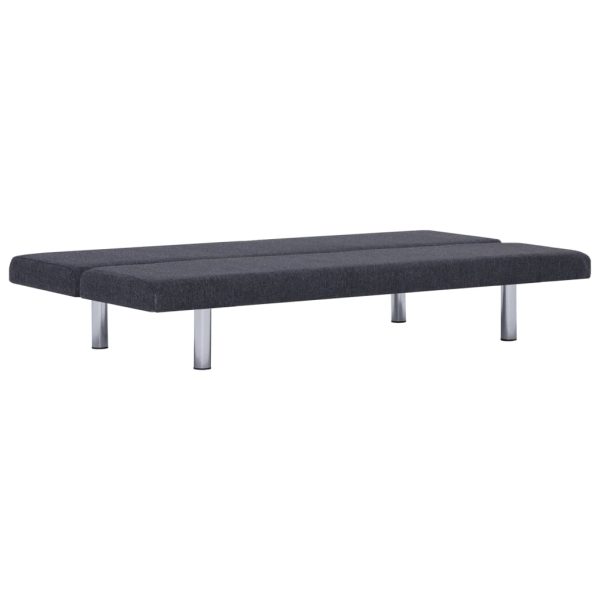 Sofá-cama poliéster cinzento escuro - Image 8