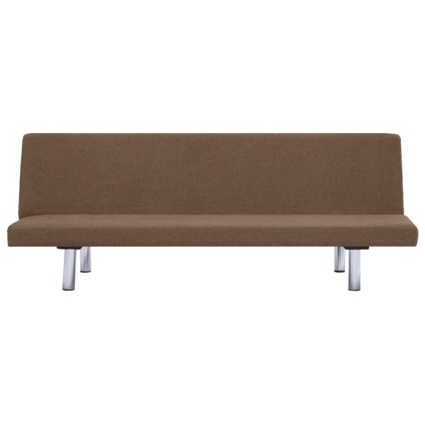 Sofá-cama poliéster castanho - Image 5