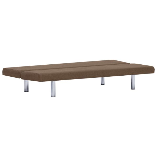 Sofá-cama poliéster castanho - Image 8