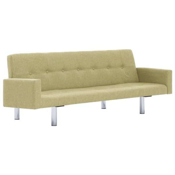 Sofá-cama com apoio de braços poliéster verde - Image 2
