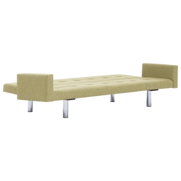 Sofá-cama com apoio de braços poliéster verde - Image 7