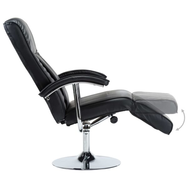 Poltrona de TV couro artificial preto - Image 5