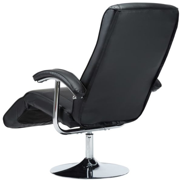 Poltrona de TV couro artificial preto - Image 6
