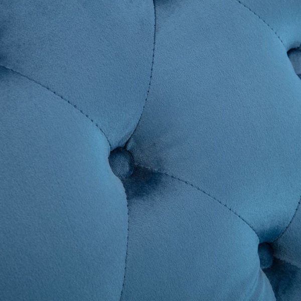 Chaise longue em veludo azul - Image 7