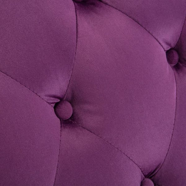 Chaise longue em veludo roxo - Image 7