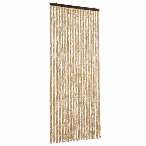 Cortina anti-insetos 56x185 cm chenille bege - Image 2