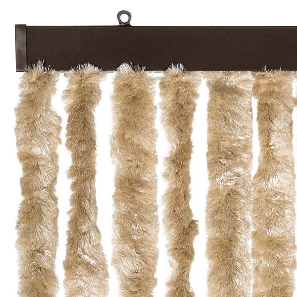 Cortina anti-insetos 56x185 cm chenille bege - Image 4