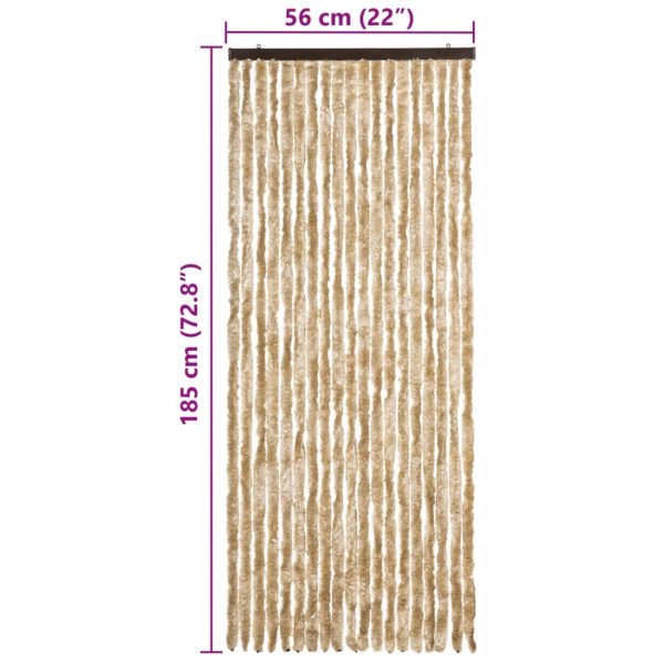 Cortina anti-insetos 56x185 cm chenille bege - Image 7