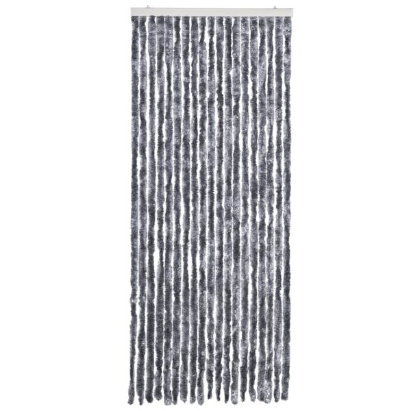 Cortina anti-insetos 56x185 cm chenille prateado - Image 3