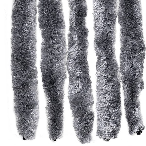Cortina anti-insetos 56x185 cm chenille prateado - Image 5