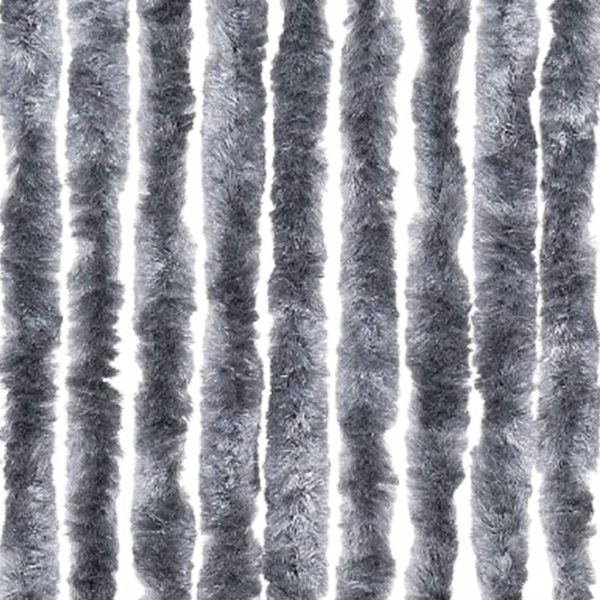 Cortina anti-insetos 56x185 cm chenille prateado - Image 6