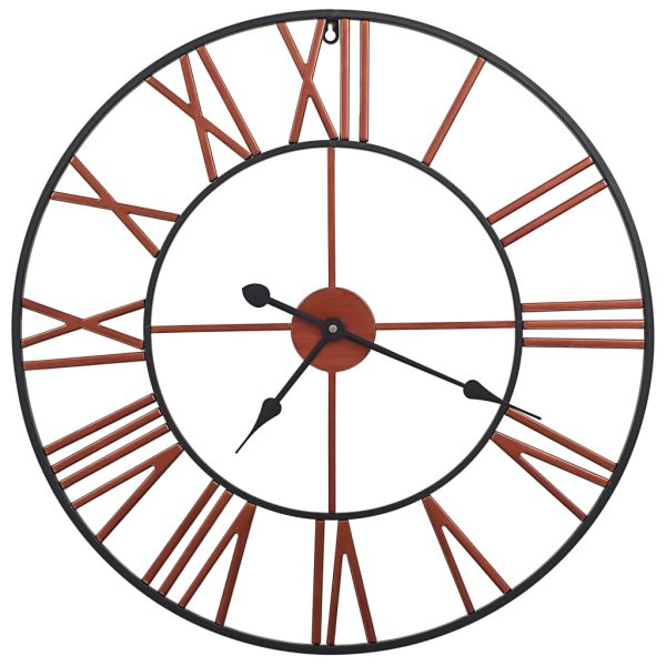 Relógio de parede metal 58 cm vermelho - Image 2