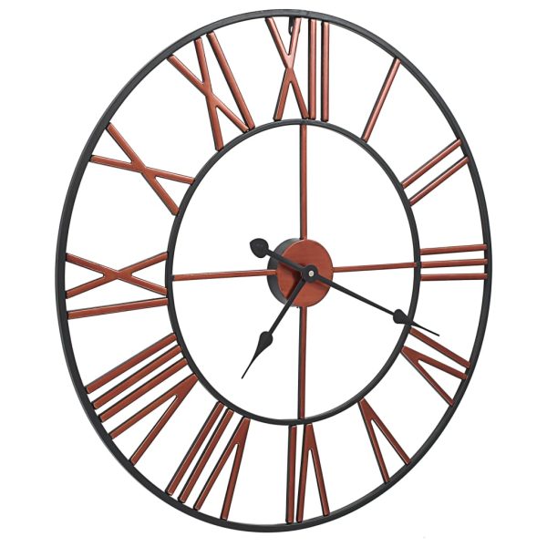 Relógio de parede metal 58 cm vermelho - Image 3