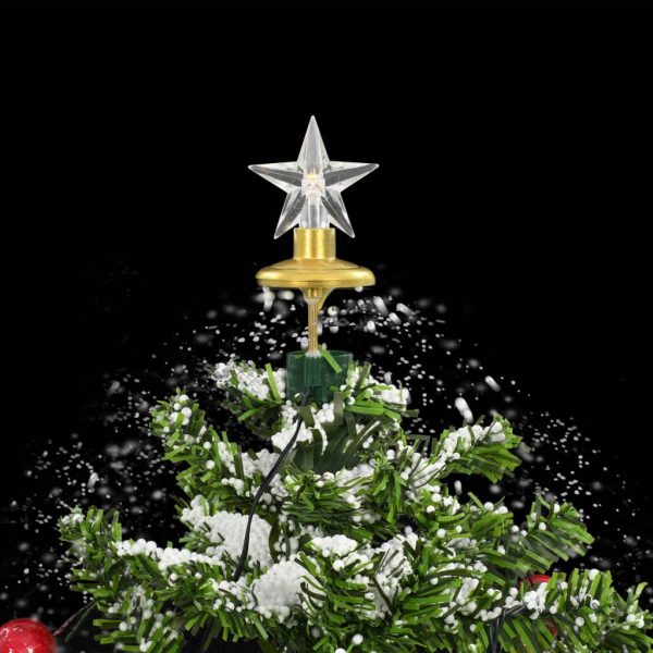Árvore de Natal com neve base formato guarda-chuva 75 cm verde - Image 5