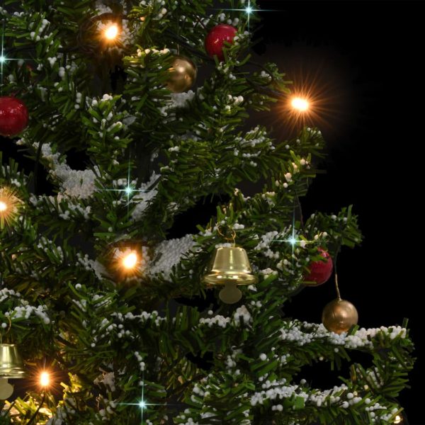 Árvore de Natal com neve base formato guarda-chuva 75 cm verde - Image 7