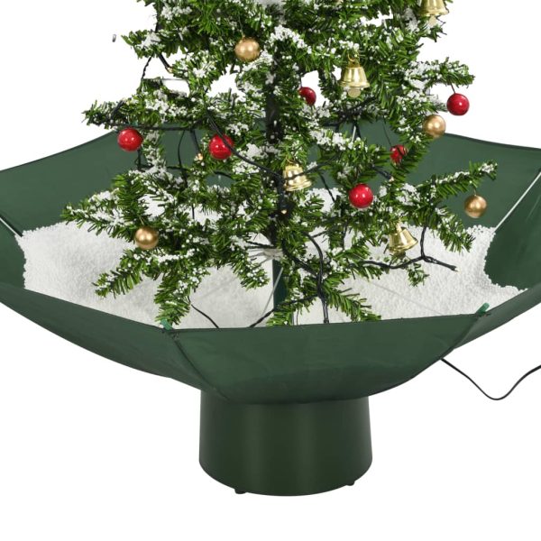 Árvore de Natal com neve base formato guarda-chuva 75 cm verde - Image 8