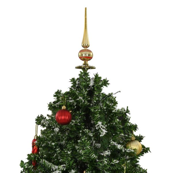 Árvore de Natal com neve base formato guarda-chuva 140 cm verde - Image 4
