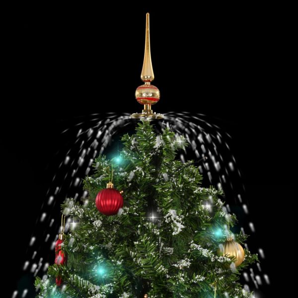 Árvore de Natal com neve base formato guarda-chuva 140 cm verde - Image 5