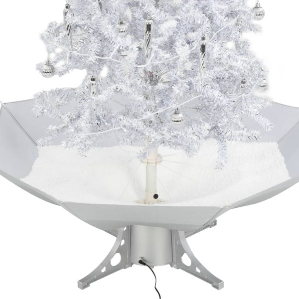 Árvore de Natal c/ neve base formato guarda-chuva 140 cm branco - Image 8