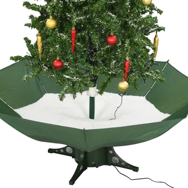Árvore de Natal com neve base formato guarda-chuva 190 cm verde - Image 7