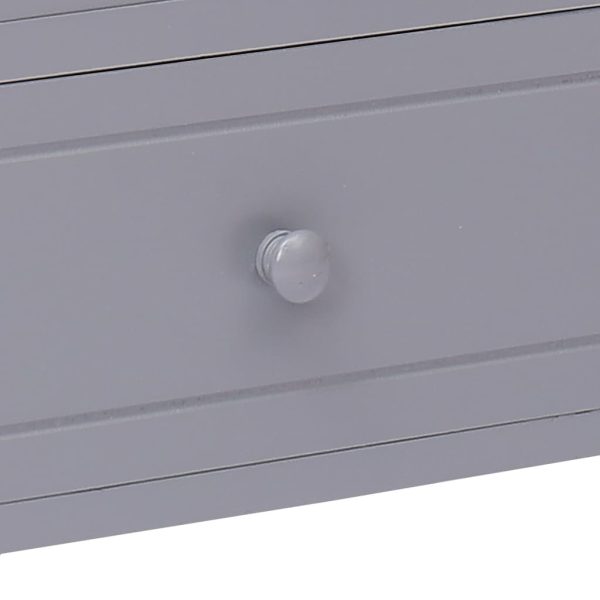 Móvel de TV 115x30x40 cm madeira de paulownia cinzento - Image 5