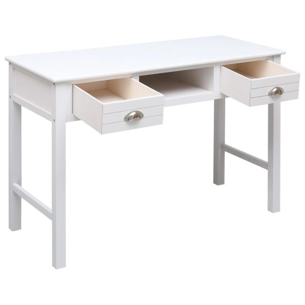 Secretária 110x45x76 cm madeira branco - Image 3