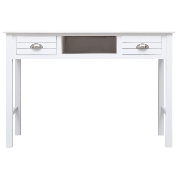 Secretária 110x45x76 cm madeira branco - Image 4