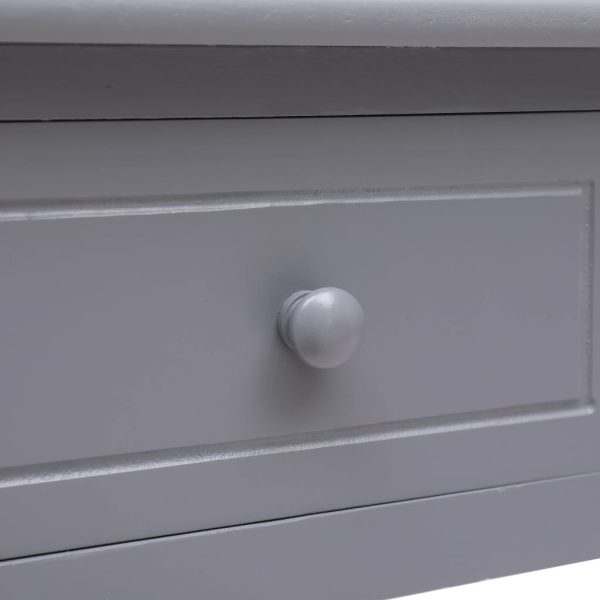 Secretária 110x45x76 cm madeira cinzento - Image 7