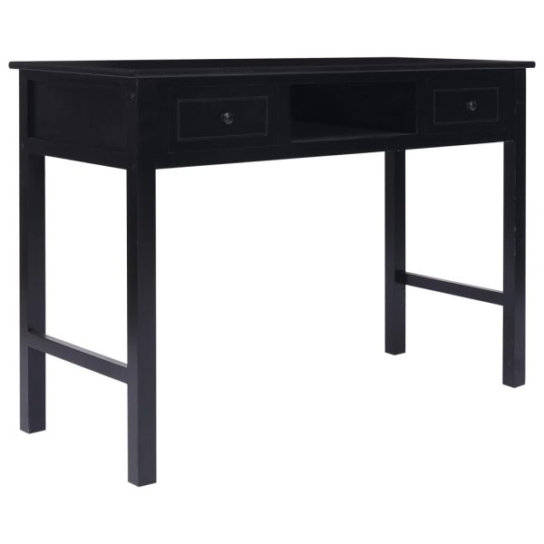 Secretária 110x45x76 cm madeira preto - Image 2