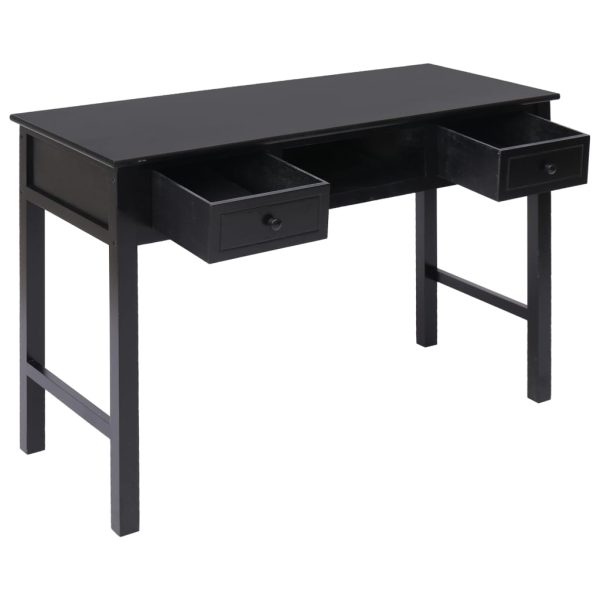 Secretária 110x45x76 cm madeira preto - Image 3