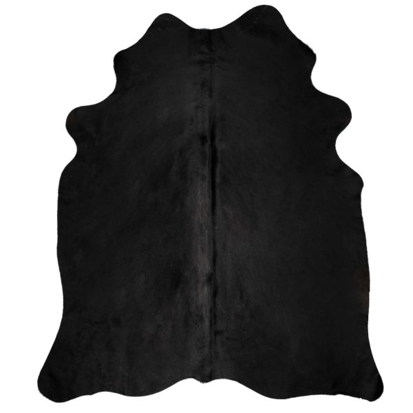 Tapete em pele de vaca genuína 150x170 cm preto - Image 2