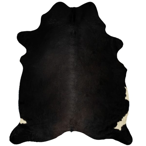 Tapete em pele de vaca genuína 150x170 cm preto - Image 5