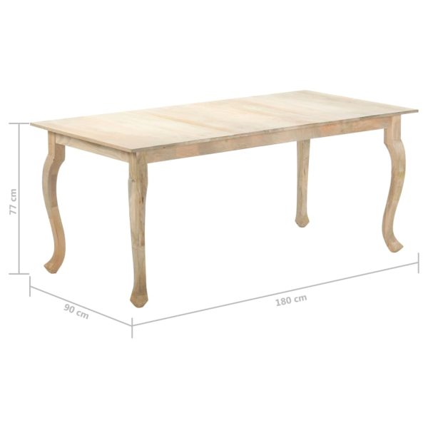 vidaXL Mesa de jantar 180x90x77 cm madeira de mangueira maciça - Image 6
