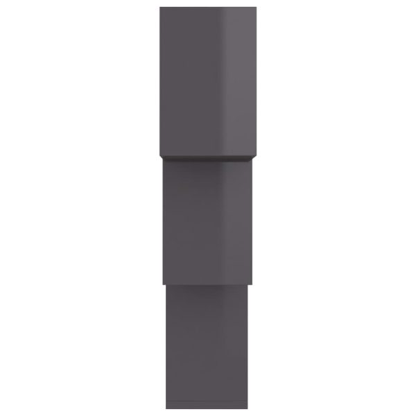 Prateleiras parede cubos 68x15x68cm contrap. preto brilhante - Image 5